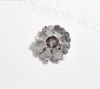 Vintage Pearl Rhinestone Flower Brosch Pin Silver-Plate Alloy Faux Diament Broach för brudbröllop Kostymparty Pin Pin Gift 263J