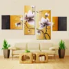 Combinación de alta calidad, arte de pared pintado a mano, decoración de flores florecientes silenciosamente elegante, paisaje abstracto, pintura al óleo sobre lienzo