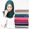 Maxi Scarf Jersey Hijab 85 * 180 cm女性モーダルジャージースカーフイスラム教徒のロングヘッドラップソリッドハイジャップ盗品ヘッドバンド高品質S522