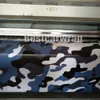 Blue White Black Large Camo Vinyl Car Wrap Styling med Air Rlease Gloss Matt Arctic Blue Camouflage Coating Stickers152x 10M 21785143