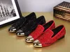 Top Vente Gold Toe Noir Rouge Hommes Chaussures De Noce Oxfords Cristal Italien Hommes Chaussures Classique Casual Chaussures Oxfords Sapatos Masculinos Mujers