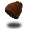 Autumn and winter leaves wool cap plus velvet blanket creative creative acrylic knitted hat wholesale 7 colors Beanies