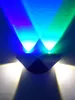 Varm vit LED -väggljus aluminiumfodral härdad glas Multicolor Lighting Wall Mouted Lamps LED Wall Sconces för dekoration HDW6157439