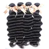 4 pçs / lote do cabelo indiano preço barato remy pacotes de cabelo natural preto fraco onda profunda indiana weavings de cabelo humano dhgate greaturemy vender