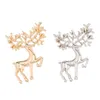 Classic Trendy Elk Brosch Metal Sika Deer Buckle Broscher för Kvinnor Smycken Tillbehör Xmas Julklappar Partihandel 12 st