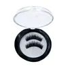 1 Pair Reusable Double Magnetic Eyelashes 15mm Black Fiber Natural Fake Eyelash with 2 Magnets Fashion Eyes Makeup Accessories2928434