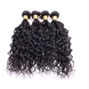 Elibess vattenvåg brasiliansk hårförlängning Stor lockig 100% obearbetat Virgin Human Hair Buntar 3st Lot Naturlig Färg Hårväft