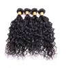 fala wodna Brazylijska przedłużenie włosów Kurly 100 nieprzetworzone Virgin Human Hair Pakiety 120G na sztukę 3PCS Partia Pełna głowa naturalny czarny kolor