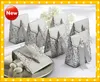 Fashion Gold Sliver Favor Posiadacze na pannę ślubną Darmowa Wysyłka Tanie Designer Wedding Candy Box Box 50 sztuk / partii