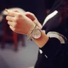 2017高級ゴールデンの女性のドレス腕時計ブランドレディースウルトラスリムステンレス鋼メッシュミニブレスレットゴールドクォーツ時間送料無料