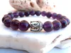 SN0561 bracelet en pierre de mode femmes hommes bracelet bouddha améthyste bijoux améthyste bracelet de Yoga violet livraison gratuite
