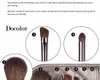 Free Shipping Docolor Make Up Brushes 6pcs/Set High Quality with Leather Case Powder Foundation Eyeshadow Eyebrow Lip Brushes