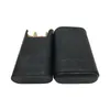 New product Detachable Gadgets Leather Cedar Wood Lined can hold Cigar 3 Tube Portable Travel Humidor