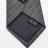 Cravate à rayures 4 couleurs 6 * 145cm Cravate de loisirs en coton lin et cachemire Occupationnel pour la fête des pères Cravate d'affaires pour hommes Cadeau de Noël