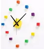 Original muted colorful brief stickers wall clock,creative DIY bedroom living room wall sticker clock watch,cute home decoration