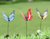 Färgglada vingar Stora Butterfly Stakes Garden Ornaments Party Supplies Dekorationer för Utomhus Garden Fake Insects Gratis frakt