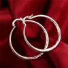 Mode hoepel oorbellen 925 zilveren sieraden diameter 4 cm klassieke charme ontwerp cool straat stijl europe warme gratis verzending goedkope groothandel