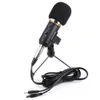Novo Microfone Condensador De Gravação De Som De Áudio Com Choque Mount Holder Clip Preto Disponível 3.5mm USB Dual Cable Micro