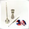 whole 6 in 1 GR2 Domeless Titanium Nail Carb Cap Enail With Titanium Dabber And Silicone Jar of set1736217