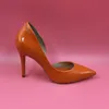 2016 Réel Orange Femmes Pompes Chaussures De Mariage Demoiselles D'honneur Chaussures De Fête De Mode Chaussures De Mariée Slip Sur Été Style Dames Sandales Plus La Taille US15