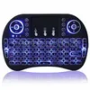 Rétroéclairage coloré i8 Mini clavier sans fil Air Mouse Télécommande Claviers de jeu pour PC Pad Google Andriod TV Box Xbox360 PS3 OTG