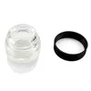 Food Grade Non-Stick 5ml Glass Jar Tempered Glass Container Wax Dab Jar Dry Herb Container with Black Lid VS 6ml Glass Jar