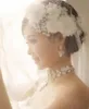 ブライダルレースパールウェディングアクセサリーハンドメイドラインストーンクリスタルフラワーヘッドバンド結婚式のヘアジュエリービーズブライダルヘアーウェア送料無料