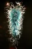 Lâmpadas China fornecedor azul home lobby candelabros Sala de estar luzes conduzido salvando luz fonte mão lustre de vidro soprado