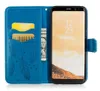 Flip pour Samsung Galaxy S5 S6 S7 bord S8 Plus étui carte portefeuille Dreamcatcher paon pour Galaxy S8 Plus étui