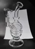 2016 Fab Egg Glass Bongs 9.5 "Cale Czaszka Bong Faberge Egg Water Pipe Glass DAB Dwa Dwa Funkcje Dry Puchar Oil Rig Carb Cap 14,4 mm Złącze