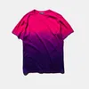 Camisetas para hombres al por mayor-2022 unisex harajuku ropa urbana camisetas corbata de color camiseta gradual camiseta de algodón para hombres y