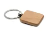 Carré de clés en bois vide 1.25 '' * 1,25 '' Keychains 25pcs / lot livraison gratuite