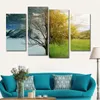 4 Painel moderno HD impressão pintura em tela quatro temporada árvore abstrata cenário pintura wall art pictures decoração de casa