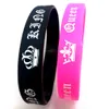 Lovers Couples King and Queen Silicone Bracelets Her King His Queen Charm Wristbands Anniversary Christmas Xmas Birthday Gift Favor