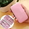 6 stks Draagbare Rvs Nail Art Manicure Set Nail Care Tools met Mini Finger Nail Cutter Clipper File Scissor Tweezers