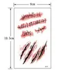 할로윈 좀비 흉터 문신 스티커 가짜 딱지 피 묻은 메이크업 파티 할로윈 장식 공포 상처 무서운 혈액 부상 방수 스티커