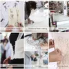 2018 Bianco Avorio Involucri da sposa Scialli Giacche Pelliccia invernale Giacca da donna Lunghezza pavimento Mantelli Cappotto da sposa per feste