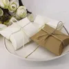 100pcs Kraft Pillow Candy Boxes Wedding Faovrs Christmas Anniversary Party Gift Paper Box Free Shipping or white Color