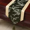 Short Length Patchwork Chinese Silk Table Runner Cherry blossoms Rectangular Damask Table Cloth for Wedding Party Dining Table Mat 150x33 cm