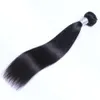 Cheveux vierges humains non transformés brésiliens droits tisse 3 faisceaux 100g/bundle couleur noire naturelle 1B # teintable