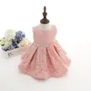 Nieuwste Baby Baby Meisje Verjaardag Party Jurken Doop Doop Pasen Toga Toddler Princess Lace Flower Dress voor 0-2 jaar