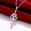 nuovo argento del fiore di marca di modo di figura 925 collane del pendente STPN082B, migliore regalo gemma viola collana di gioielli in argento sterling