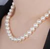 Wspaniałe 9-10mm South Sea White Pearl Necklace 17 cal 14K Zapięcie złote