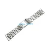 Jawoder Watchband 22mm 24mm Full polerat rostfritt stål Watch Band Rem armband Tillbehör Silveradapter för Superocean256V