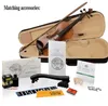 Brand V02 beginner Violin 4/4 Maple Violino 3/4 Antique matt High-grade Handmade acoustic violin fiddle case bow rosin