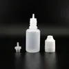 20 ml plastdropparflaskor med dubbla bevis för barnsäkerhetskåpor och bröstvårtor ångprekande flaskor 100 stycken per parti