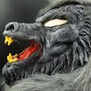 On Sale Halloween mask Creepy Black Wolf Yellow Teeth Fierce Open Mouth Wolf Horror animal mask free shipping