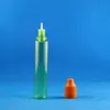 Flacone contagocce in plastica da 100 pezzi da 30 ml COLORE VERDE Altamente trasparente con tappi a doppia prova Sicurezza per bambini Ladro Capezzoli lunghi sicuri