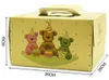 귀여운 3 곰 6 및 8 인치 케이크 상자, 미니 케이크 무스 박스 생일 케이크 상자 100pcs / lot