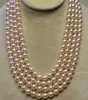 Charming 8-9mm natural south seas white pearl necklace 64inch 14k gold clasp